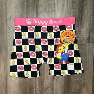 The Simpsons Homer Lard Lad Donuts Happy Boxer Boxer Brief - Large